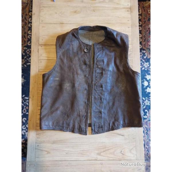 Gilet en cuir Motocyclistes Arm�e Fran�aise 1940