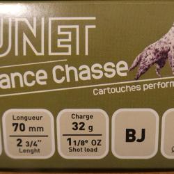 Cartouches TUNET FRANCE CHASSE Cal. 16 70 BJ 32G