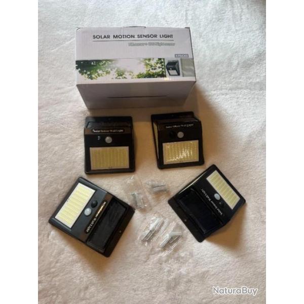 lot 4 Lampe solaire exterieur applique murale ext�rieur avec detecteur de mouvement IP65 Etanche