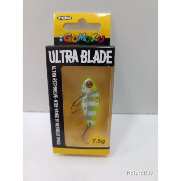 !! STORM  GOMOKU ULTRA BLADE !!  CHARTREUSE GLOW ZEBRA 7.5G