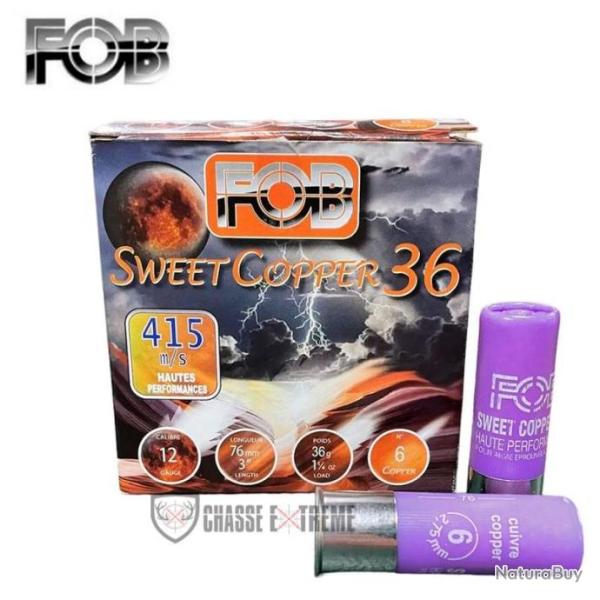 25 Cartouches FOB Sweet Copper 36G Cal 12/76 Pb N 4