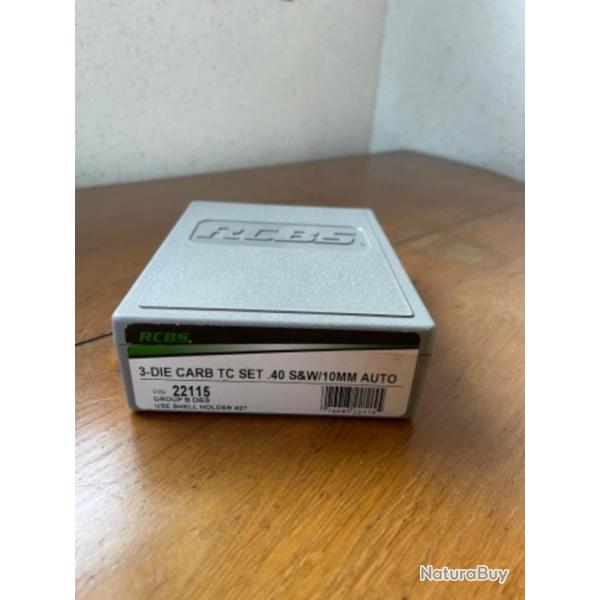 RCBS - Jeu de 3 outils Carbure Calibre  .40 S&W/10mm Auto - 22115
