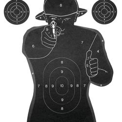 Paquet de 100 cibles court buste police en papier 50 x 70 cm