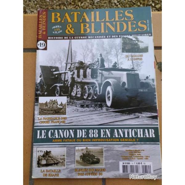 REVUE BATAILLE &BLINDES N19 NAISSANCE CHAR FRANCAIS CANON 88 ANTO CHAR BATAILLE DE KHARJI GOLFE 1991