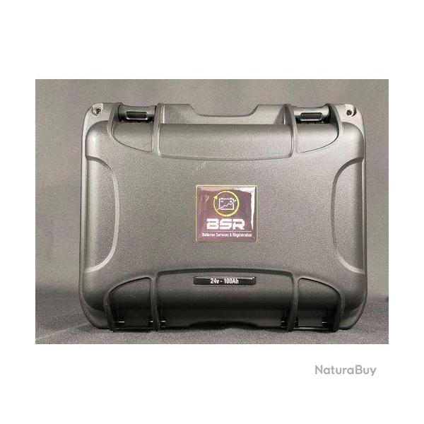 Valise lithium LifePo4 24V 100 Amp + 1 Sortie sondeur 20 Amp