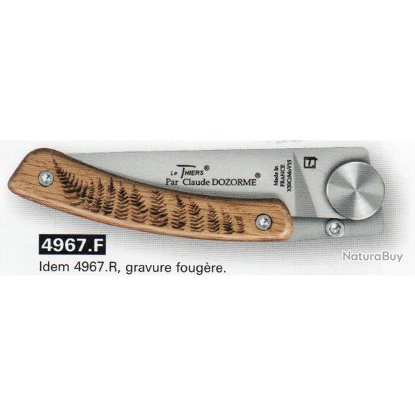 LE THIERS CHENE FOUGERE GRATUIT grav� Initiales sur la lame