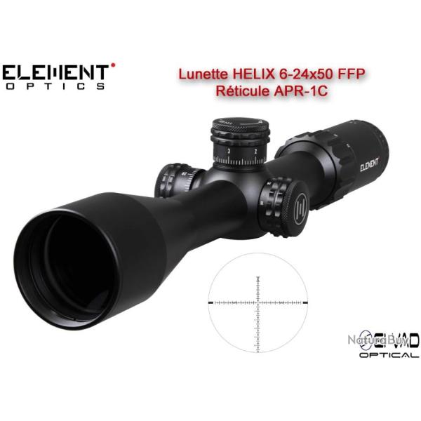 Lunette Element Optics HELIX 6-24x50 FFP - R�ticule APR-1C MRAD