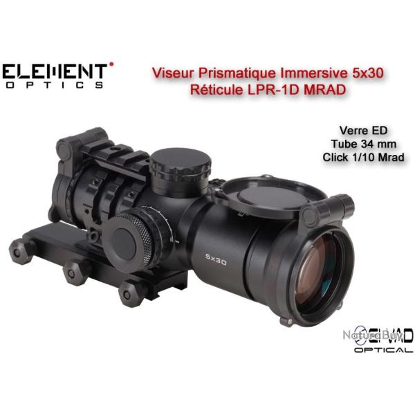 Viseur / Prism Scope Element Optics IMMERSIVE 5x30 - R�ticule Lumineux LRD-1P Mrad