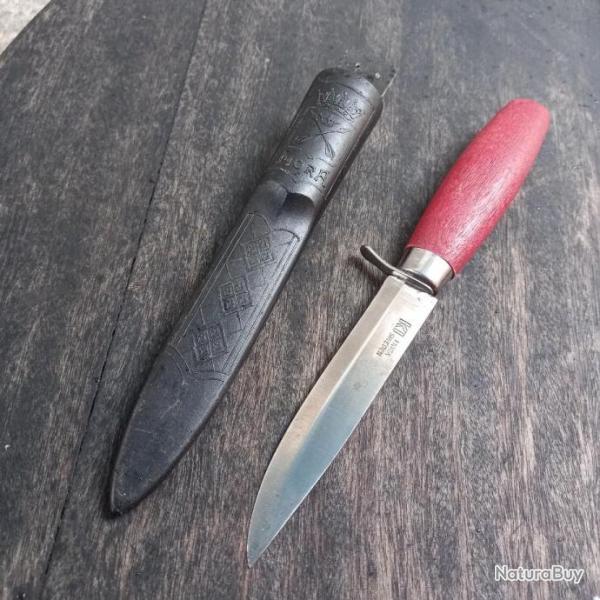 Rare Couteau PUUKKO MORA SWEDEN avec Garde et �tui d origine