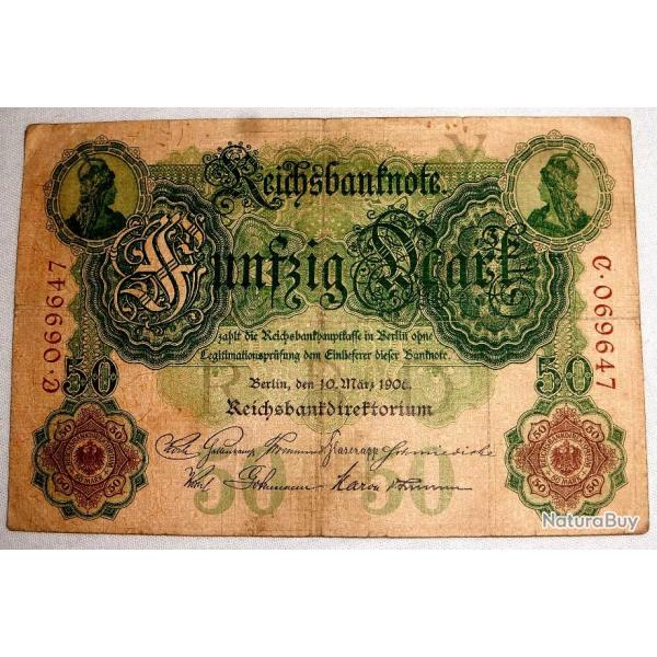 BILLET de BANQUE ALLEMAND de la PREMIERE GUERRE.  /6840