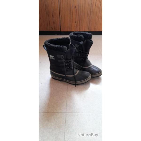 SOREL 1964 PAC Nylon WP Bottes de Neige Homme T42 Aprs-Ski Hiver Montagne Sport Impermable