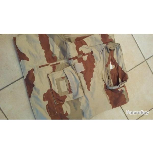 GILET PARE BALLES  DAGUET DESERT GRANDE TAILLE NEUF FAIT EN FRANCE AVEC KEVLAR AVANT/COU/ARRIERE