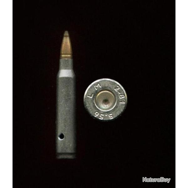 5.56 x 45 pour FAMAS - TRES RARE cartouche de surpression - balle et �tui sp�cifiques