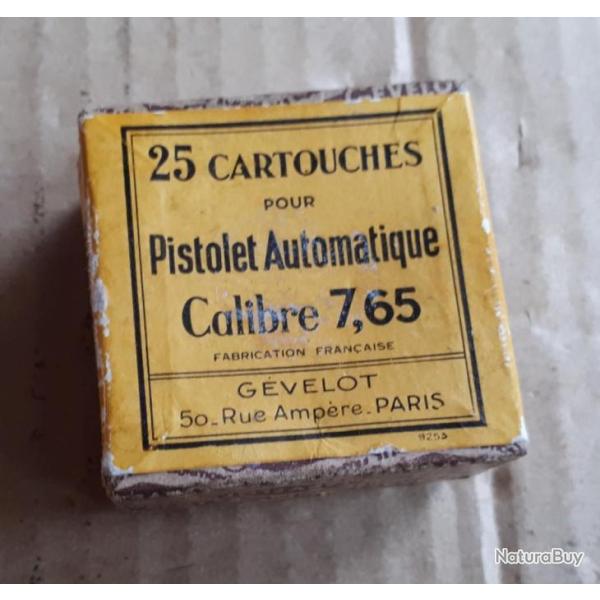 Boite vide Gevelot 25 cartouches 7.65 N boite 9253