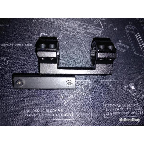 Montage fixe complet monoblock pour rail de 11mm