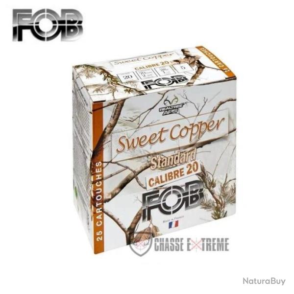 25 Cartouches FOB Sweet Copper Standard 29G Cal 20/70 Pb N�6
