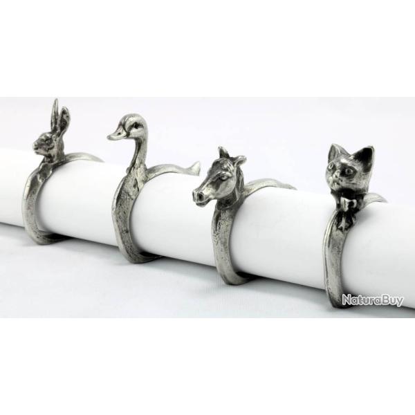 Set 4 ronds de serviette �tain