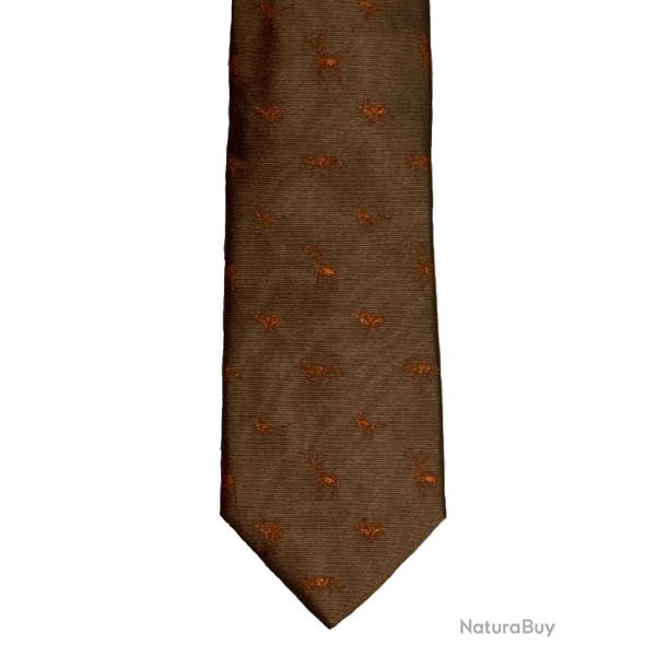 Cravate Gibiers - Marron