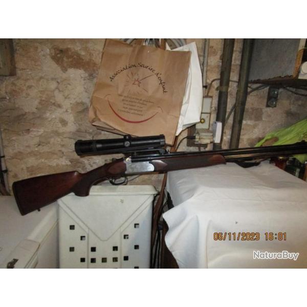 CARABINE DOUBLE EXPRESS AVEC lunette ZEISS  ANTONIO ZOLI TRES BON ETAT 9.3X74R extracteurs