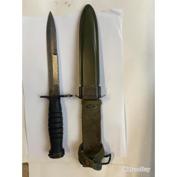 Baonnette USM4 UTICA et fourreau WW2 pour carabine USM1 - militaria