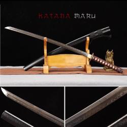 Lame 1095 Hitatsura. Authentique sabre japonais. Katana fonctionnel & collection