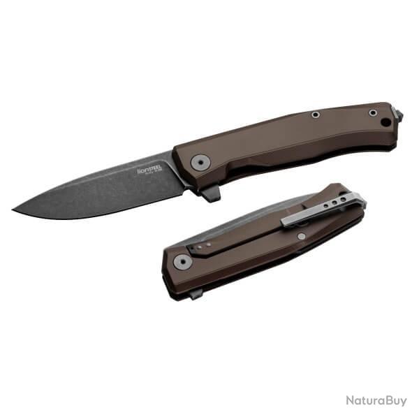 MT01A.EB Couteau pliant Lionsteel "Myto" Aluminium marron avec outils de serrage