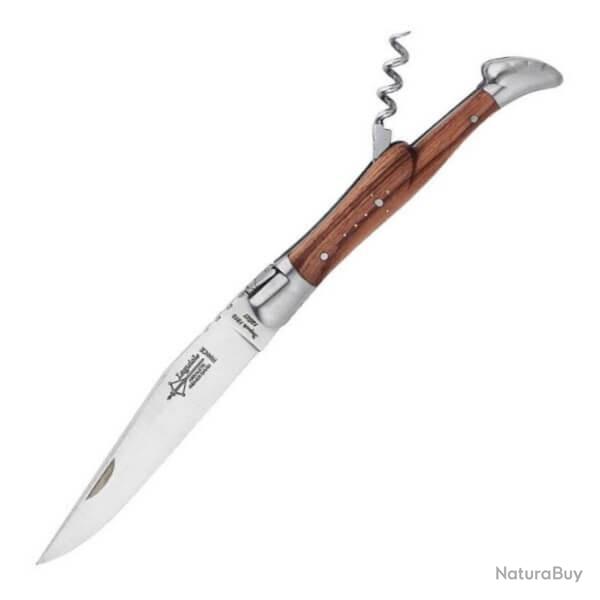 4272 Couteau pliant Laguiole G. David bois de rose avec tire-bouchon