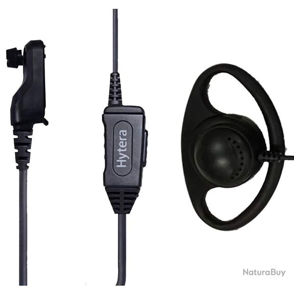 Oreillette en D pour Hytera AP515, AP525, AP585 et BP515, BP565
