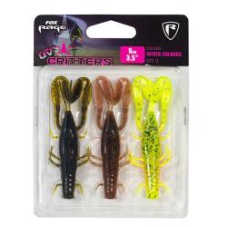 Leurre Souple Fox Rage Ultra UV Critters Mixed Color 7cm par 3