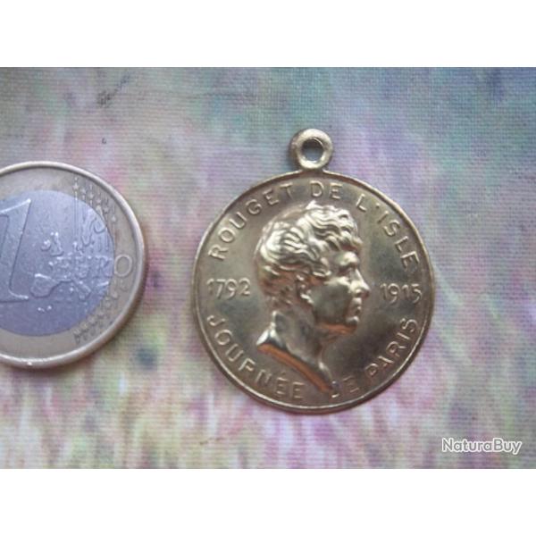 insigne journ�e 14-18 Journ�e de Paris 1915 Rouget de l'Isle ORIGINAL WW1