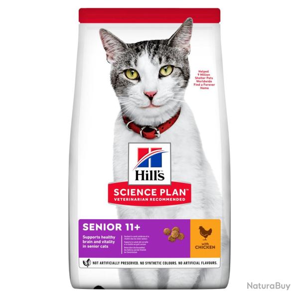 HILLS FELINE SENIOR 11+ POULET 1.5KGS