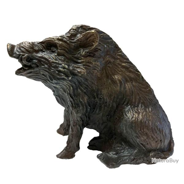 Figurine �tain patin� bronze Sanglier D