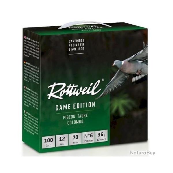 PACK ROTTWEIL CAL.12/70 GAME EDITION PIGEON 12/70 36G N�6 PAR 100