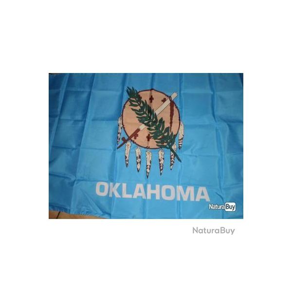 Drapeau "OKLAHOMA" en nylon tr�s �pais ! Country, Cowboy, Old Time ...