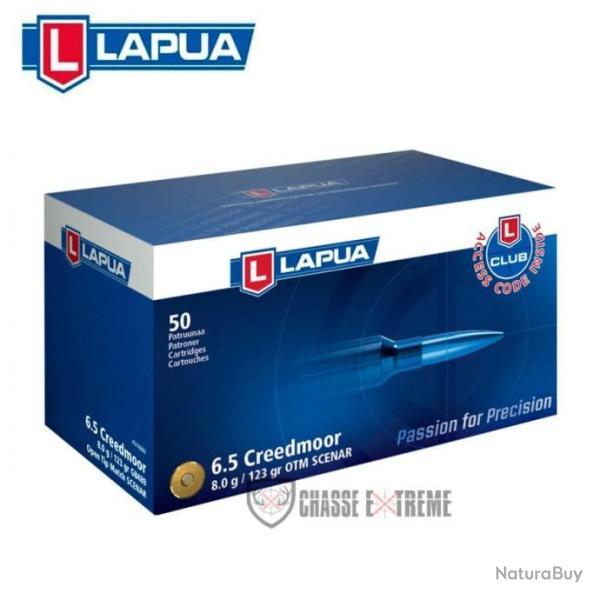 50 Munitions LAPUA Otm Scenar 123gr Cal 6.5 Creedmoor