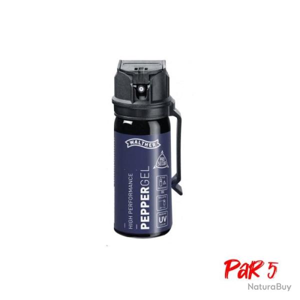 Bombe de d�fense Walther Prosecur gel au poivre 50 ml / Par 1 - 50 ml / Par 5