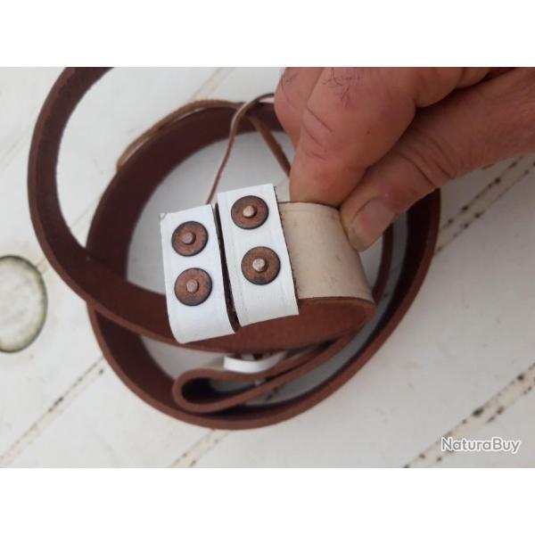 SANGLE POUR MARTINI HENRYMODELE PARADE EN CUIR BLANC