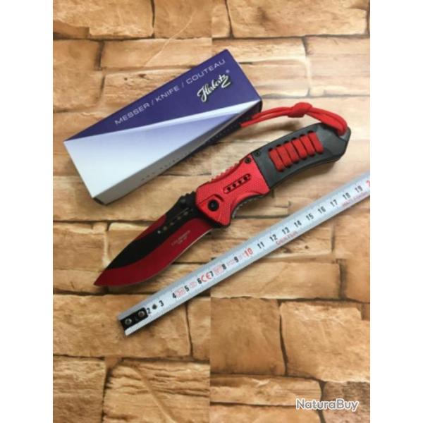 Couteau herbertz ABS noir/rouge