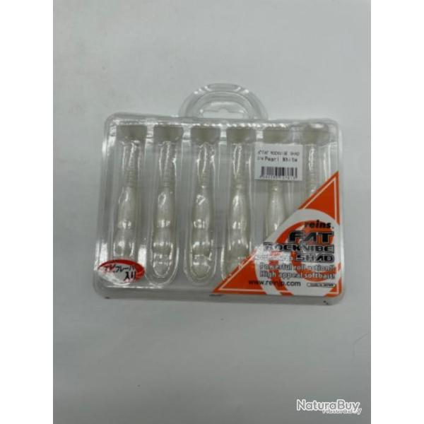 Leurres souples reins fat rockvibe Shad Pearl white