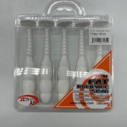 Leurres souples reins fat rockvibe Shad mat white