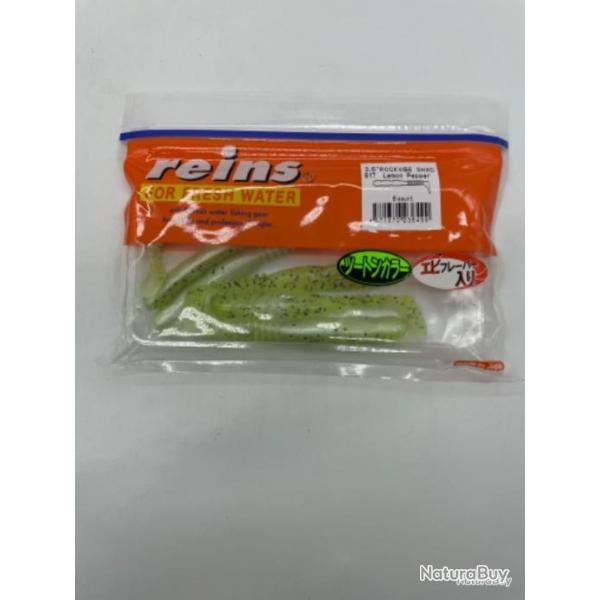 Leurres souples reins rockvibe Shad lemon pepper 3,5