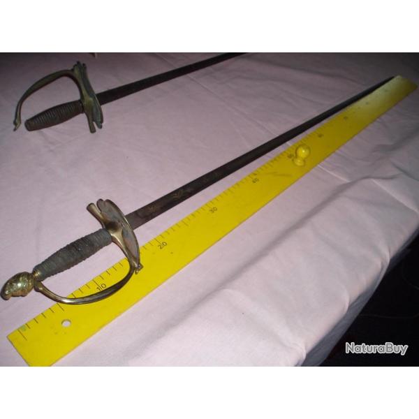 EPEE D'UNIFORME D'OFFICIER SUPERIEUR epoque REVOLUTIONNAIRE .SANS FOURREAU.