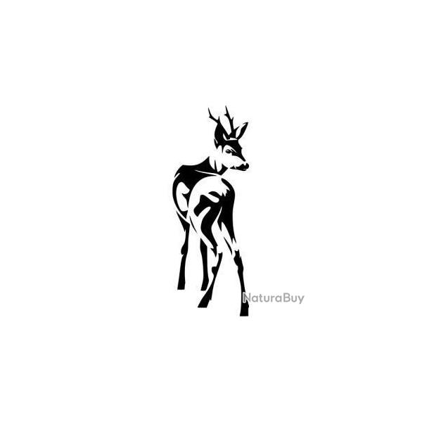 Autocollants 29cm brocard chevreuil sur pattes d�co voiture camping car ou autres chamois mouflon ..
