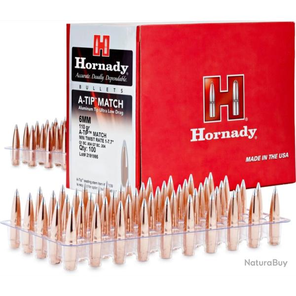 HORNADY OGIVES A-TIP(TM) MATCH CALIBRE 338 300gr - 19.4g x100