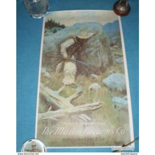 Petit poster reproduction ! Collection , Cowboy, Country,Old Time,WINCHESTER ,MARLIN (3)