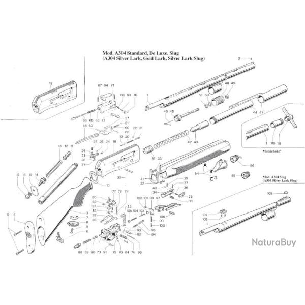 Bielle de marteau gauche Beretta s�rie A300