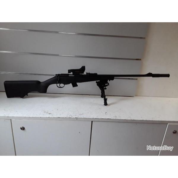 10025 PACK CARABINE HATSAN SYNTH�TIQUE ESCORT 22LR + POINT ROUGE + BIPIED + STILL 2  NEUF