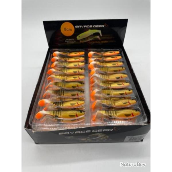 Leurre souple Savage Gear Cannibal Shad 8 cm dirty roach