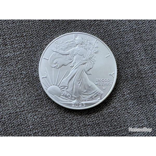 Pi�ce 1 dollar argent pur 2023 - once