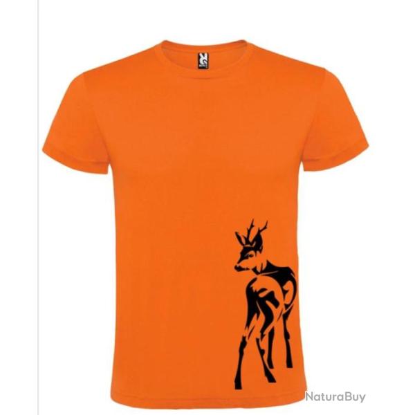 Lot 2T-shirt 100 % coton motif brocard sur pattes et t�te votre t-shirt chasse sp�ciale battue